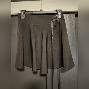 Skater skirt with ties corset ties black skirt
